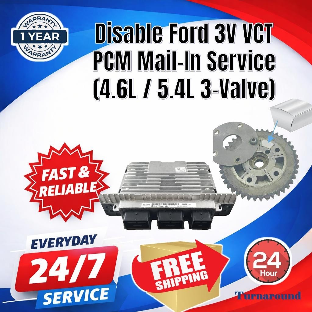 Ford 3V VCT CAM PHASER  DELETE Disable PCM Mail-In Service (4.6L / 5.4L 3-Valve)