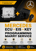 Mercedes Benz ECU + EIS + Key Programming Service Marry ECM EZS for plug & play